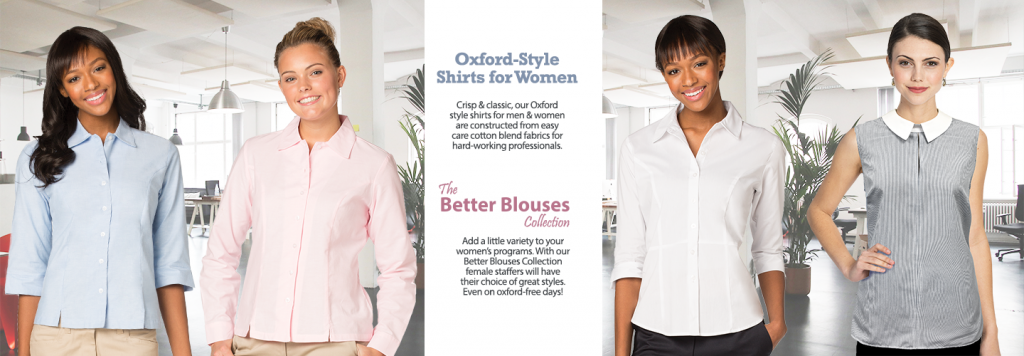 Women's Oxfords and Blouses for Uniforms