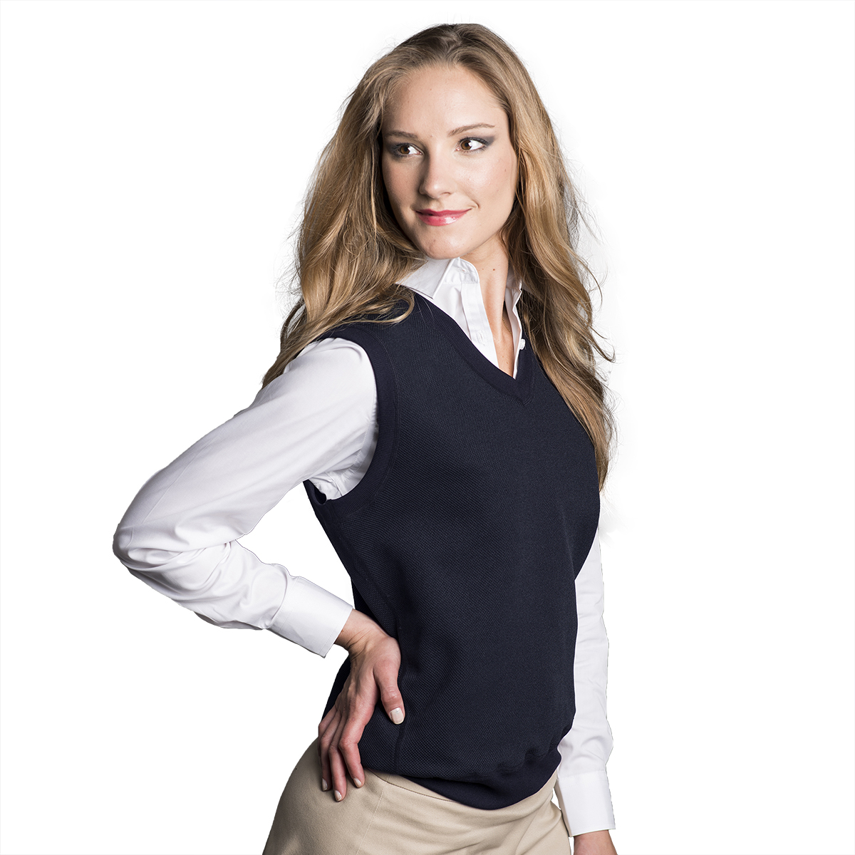 Unisex Waffle Knit Pullover Vest | Executive Apparel