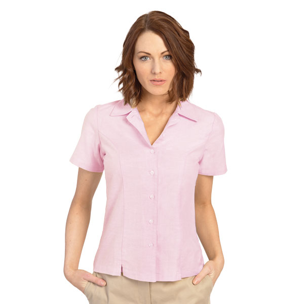 Women's Oxford Style Short Sleeve Blouse | Executive Apparel