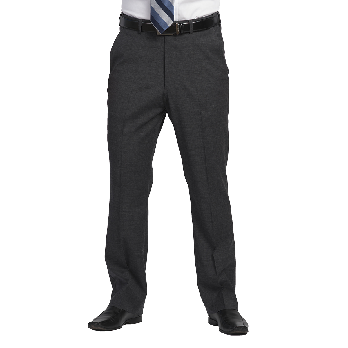Men's Tailored Front Pants Optiweave Polywool Stretch | Executive Apparel