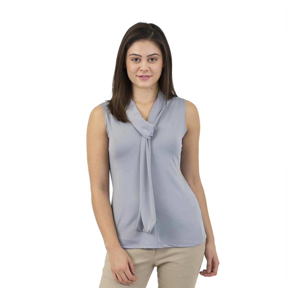 The Brianne Sleeveless Bow Blouse | Executive Apparel