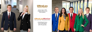 Custom Work Uniforms-UltraLux & UltraLuxMotion Stretch Polyester suiting and career apparel for Uniforms